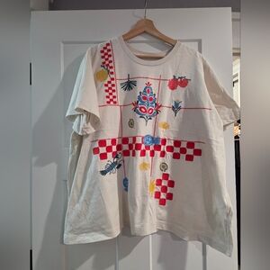 Next Boxy Crew Neck Embroidered T Shirt